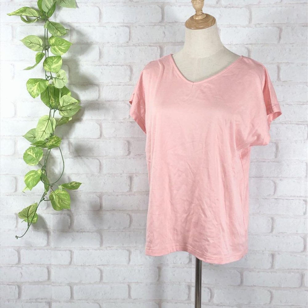 French sleeve top Slit V-neck